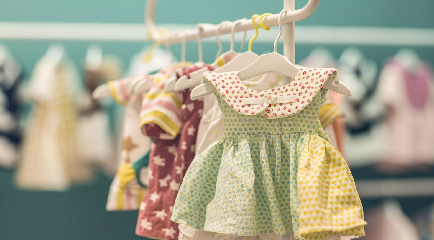 adorable newborn clothes on rack